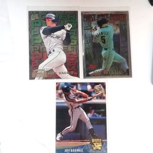 Jeff Bagwell Baseball lot of 3 near mint